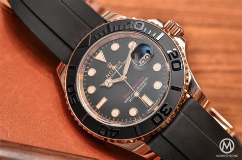 rolex yacht master with rubber strap|rose gold yachtmaster rubber strap.